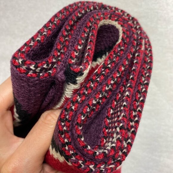 Coach CY038 Coach Script Print Knit Muffler in Oxblood - Picture 5 of 5